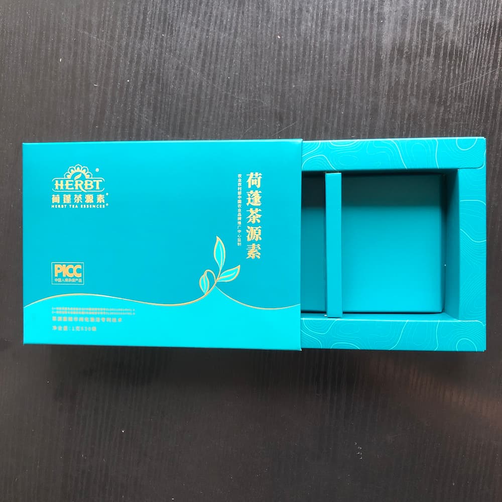 Slide drawer tea gift box