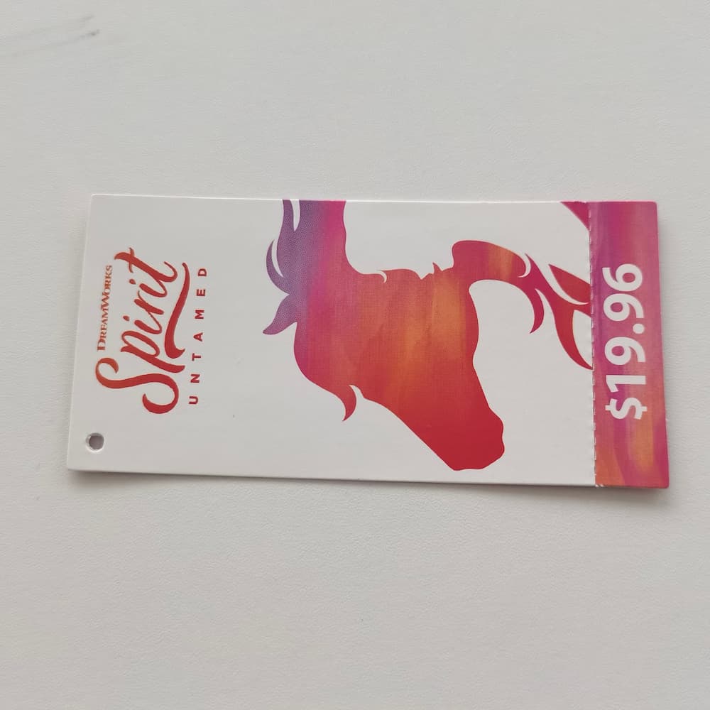 Gradient printed retail price hang tag